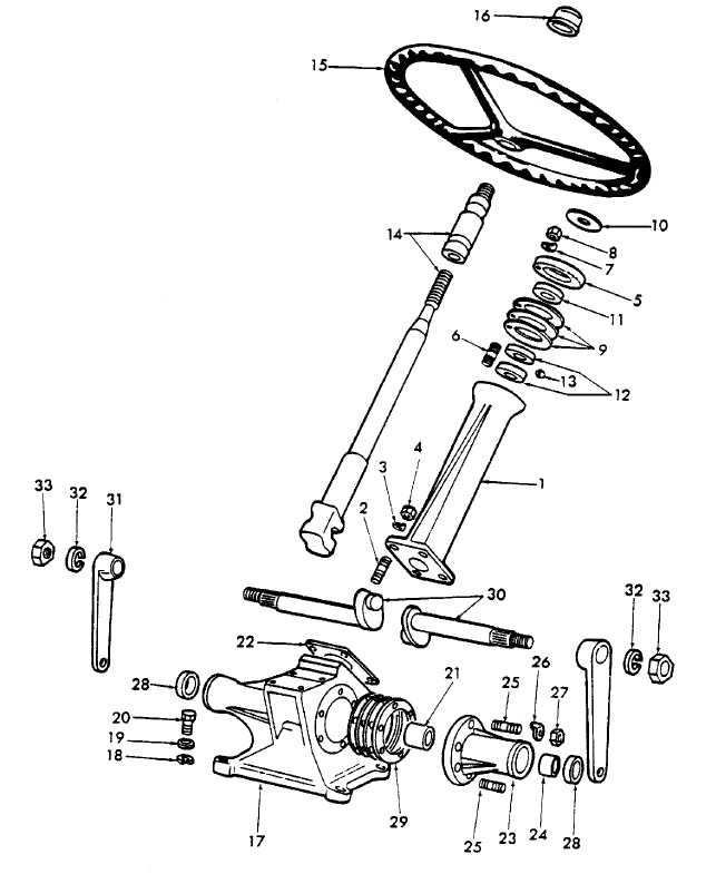 Steering Box - Fordson Dexta